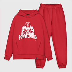 Мужской костюм оверсайз Russian powerlifting, цвет: красный
