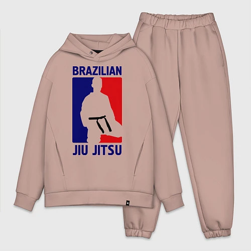 Мужской костюм оверсайз Brazilian Jiu jitsu / Пыльно-розовый – фото 1