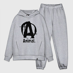 Мужской костюм оверсайз Animal Logo, цвет: меланж