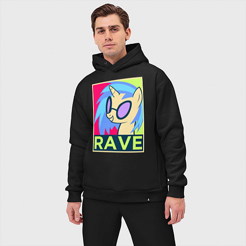 Мужской костюм оверсайз DJ Pon-3 RAVE / Черный – фото 3