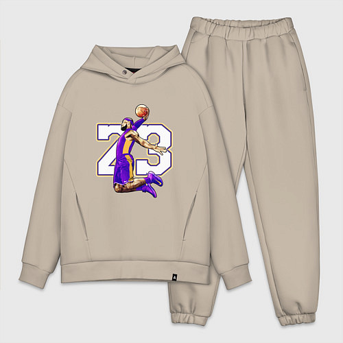 Мужской костюм оверсайз Леброн Джеймс / Миндальный – фото 1