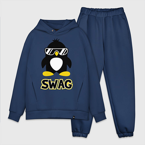 Мужской костюм оверсайз SWAG Penguin / Тёмно-синий – фото 1