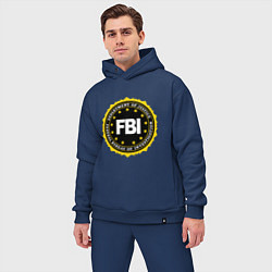 Мужской костюм оверсайз FBI Departament, цвет: тёмно-синий — фото 2