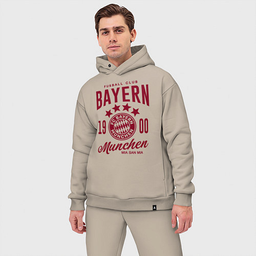 Мужской костюм оверсайз Bayern Munchen 1900 / Миндальный – фото 3