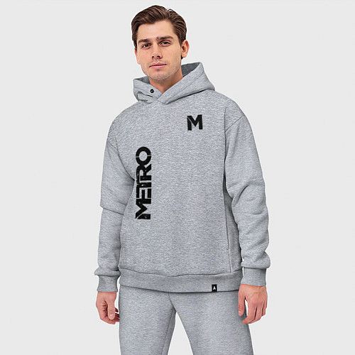 Мужской костюм оверсайз METRO M / Меланж – фото 3