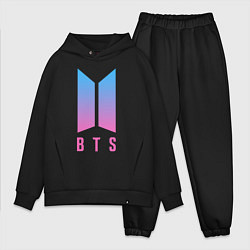 Мужской костюм оверсайз BTS: Neon V, цвет: черный