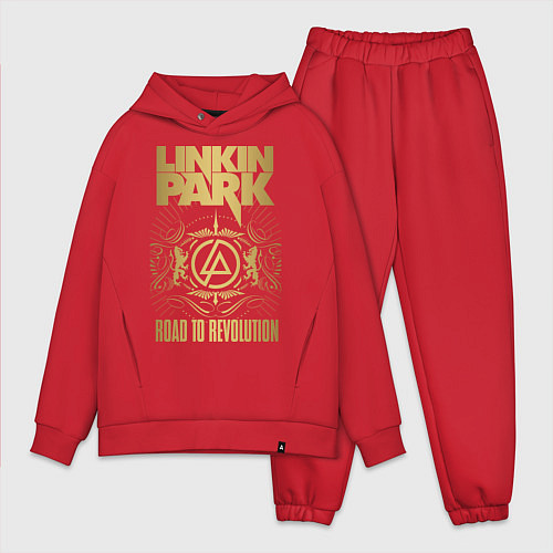 Мужской костюм оверсайз Linkin Park: Road to Revolution / Красный – фото 1