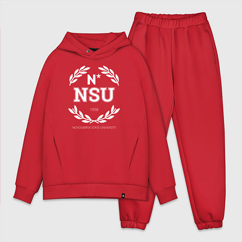 Мужской костюм оверсайз NSU / Красный – фото 1