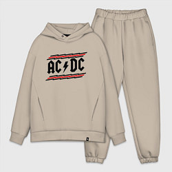 Мужской костюм оверсайз AC/DC Voltage, цвет: миндальный