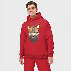 Мужской костюм оверсайз Born to be a Viking, цвет: красный — фото 2