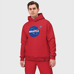 Мужской костюм оверсайз NASA Delorean 88 mph, цвет: красный — фото 2