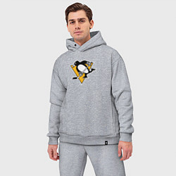 Мужской костюм оверсайз Pittsburgh Penguins: Evgeni Malkin, цвет: меланж — фото 2
