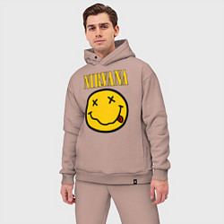 Мужской костюм оверсайз NIRVANA, цвет: пыльно-розовый — фото 2