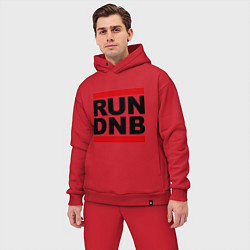 Мужской костюм оверсайз RUN DNB, цвет: красный — фото 2