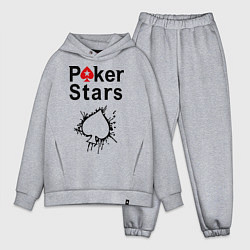 Мужской костюм оверсайз Poker Stars, цвет: меланж