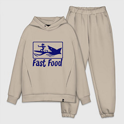 Мужской костюм оверсайз Shark fast food