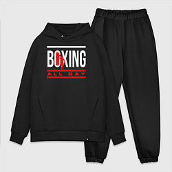 Мужской костюм оверсайз Boxing all day, цвет: черный