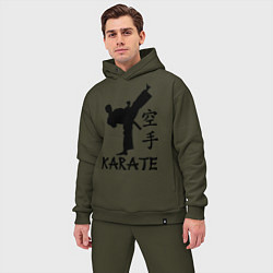 Мужской костюм оверсайз Karate craftsmanship, цвет: хаки — фото 2