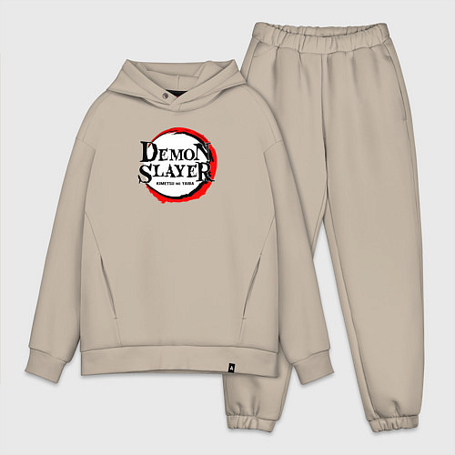 Мужской костюм оверсайз KIMETSU NO YAIBA / Миндальный – фото 1