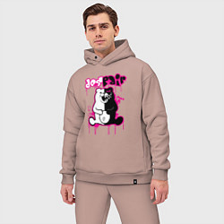 Мужской костюм оверсайз MONOKUMA, цвет: пыльно-розовый — фото 2