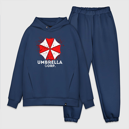 Мужской костюм оверсайз UMBRELLA CORP / Тёмно-синий – фото 1