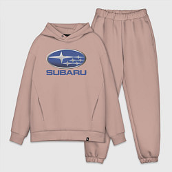 Мужской костюм оверсайз SUBARU, цвет: пыльно-розовый