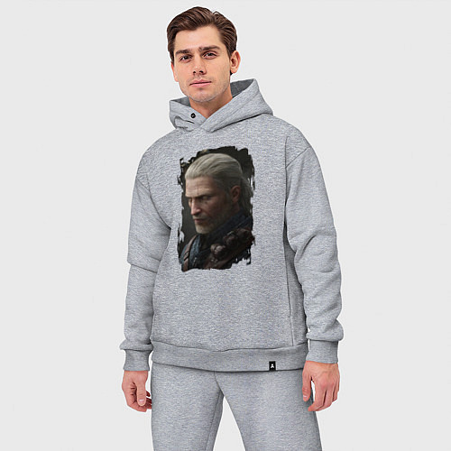 Мужской костюм оверсайз ВЕДЬМАК / Меланж – фото 3