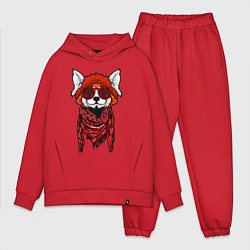 Мужской костюм оверсайз Красная панда, цвет: красный