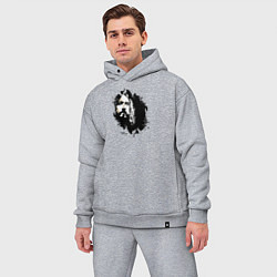 Мужской костюм оверсайз Егор Летов, цвет: меланж — фото 2