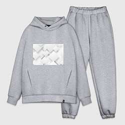 Мужской костюм оверсайз Геометрическая Абстракция, цвет: меланж