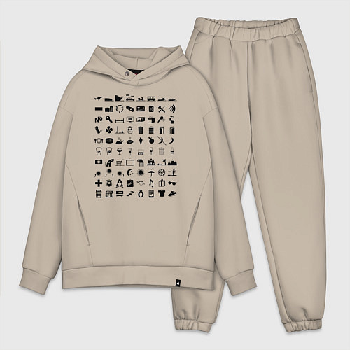 Мужской костюм оверсайз Путешественник вне рамок81 / Миндальный – фото 1