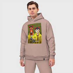 Мужской костюм оверсайз BoJack Horseman, цвет: пыльно-розовый — фото 2