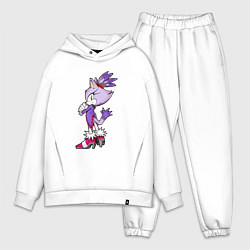 Мужской костюм оверсайз SONIC Кошка Блейз, цвет: белый