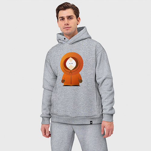 Мужской костюм оверсайз ЮЖНЫЙ ПАРК / Меланж – фото 3