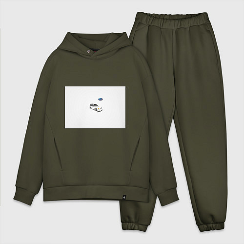 Мужской костюм оверсайз SUBARU / Хаки – фото 1