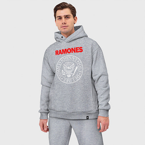 Мужской костюм оверсайз RAMONES / Меланж – фото 3