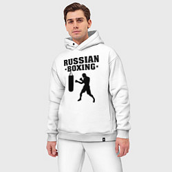 Мужской костюм оверсайз Russian Boxing, цвет: белый — фото 2
