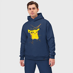 Мужской костюм оверсайз Pikachu, цвет: тёмно-синий — фото 2