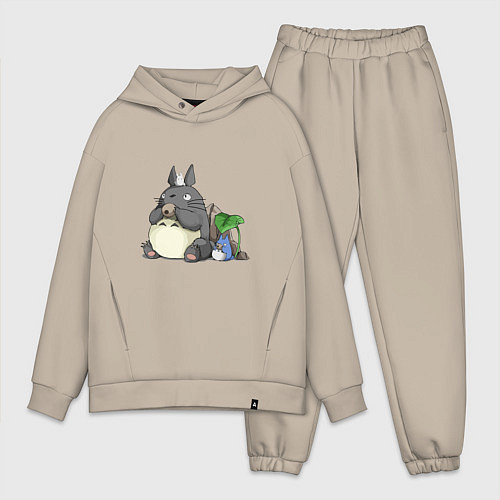 Мужской костюм оверсайз Тоторо / Миндальный – фото 1