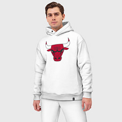Мужской костюм оверсайз Chicago Bulls цвета белый — фото 2