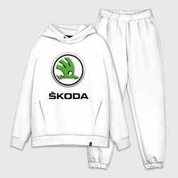 Мужской костюм оверсайз SKODA, цвет: белый