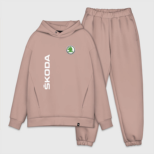 Мужской костюм оверсайз SKODA / Пыльно-розовый – фото 1