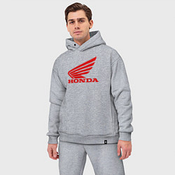 Мужской костюм оверсайз HONDA, цвет: меланж — фото 2