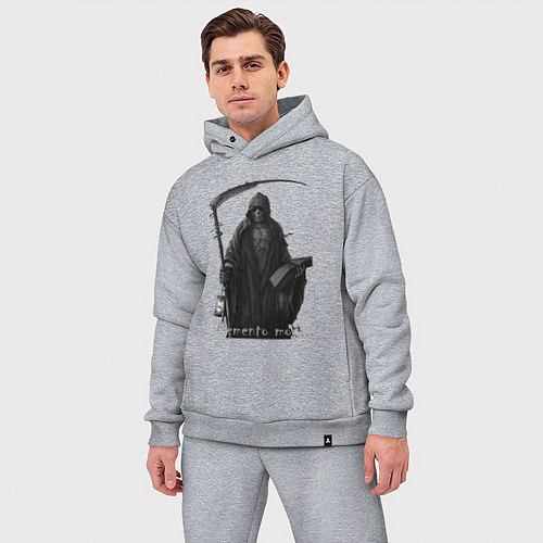 Мужской костюм оверсайз Memento mori / Меланж – фото 3