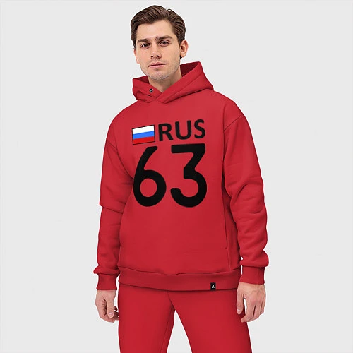 Мужской костюм оверсайз RUS 63 / Красный – фото 3