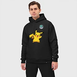 Мужской костюм оверсайз Pokemon pikachu 1, цвет: черный — фото 2