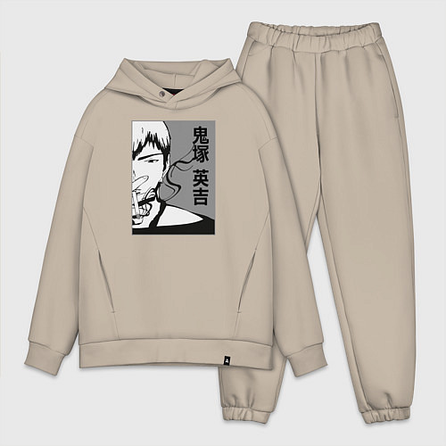 Мужской костюм оверсайз Эйкити Онидзука / Миндальный – фото 1