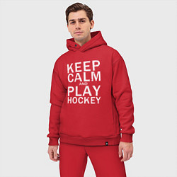 Мужской костюм оверсайз K C a Play Hockey, цвет: красный — фото 2