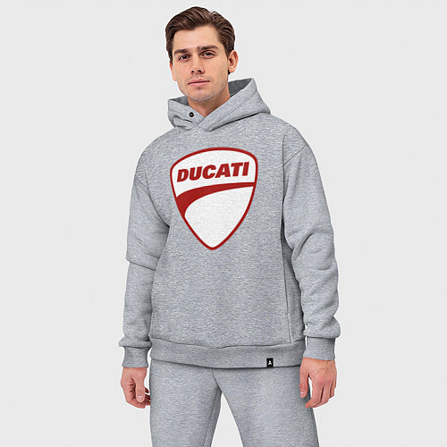 Мужской костюм оверсайз Ducati Logo Дукати Лого Z / Меланж – фото 3
