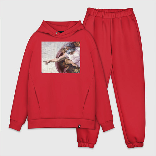 Мужской костюм оверсайз Искусство / Красный – фото 1